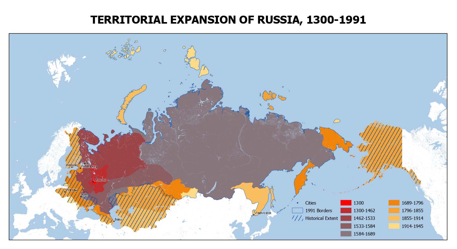 Territorial Expansion of Russia, 1300-1991